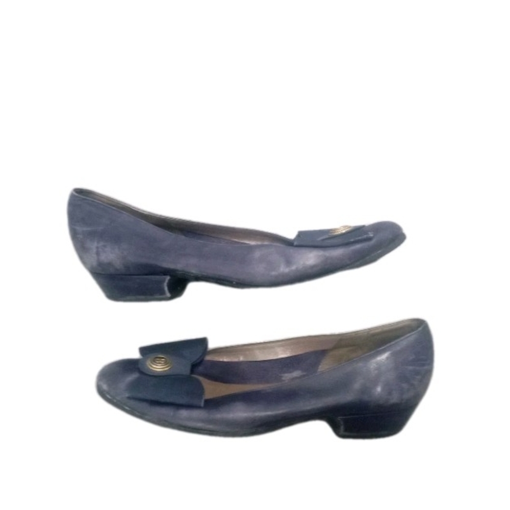 Bally of Switzerland Vintage Emily Navy Bow Embellished Heels Women's Size 5 - Picture 3 of 5